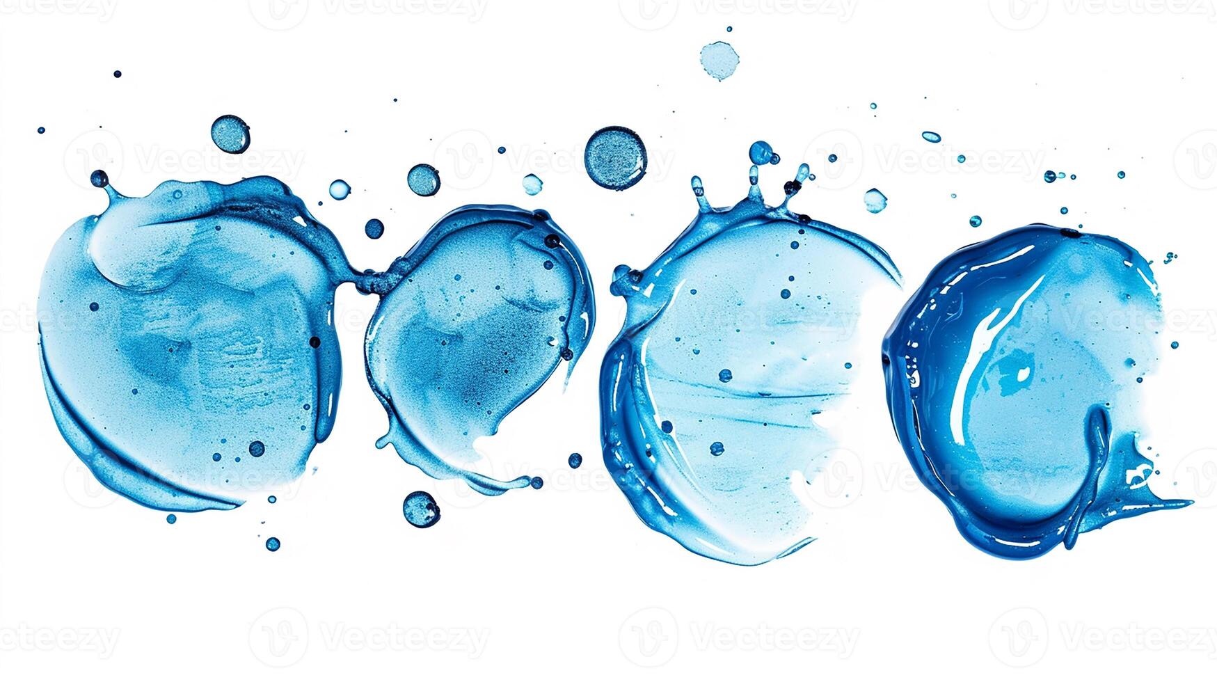 ai generato campioni di il detergente gel. blu gel macchie, cosmetico Prodotto foto