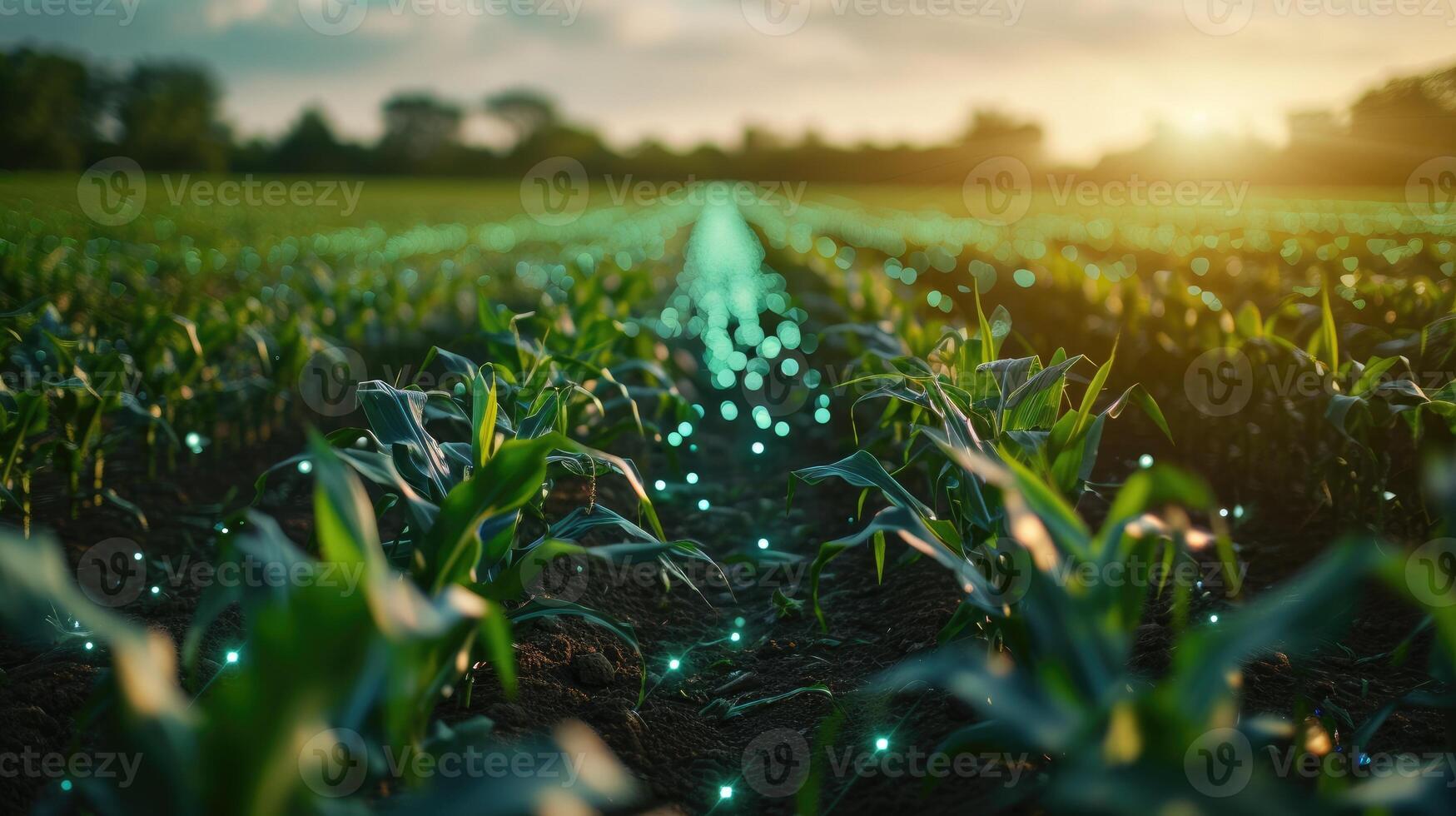 ai generato moderno agricolo tecnologie rivoluzionare agricoltura pratiche su il azienda agricola, ottimizzazione efficienza, ai generato foto