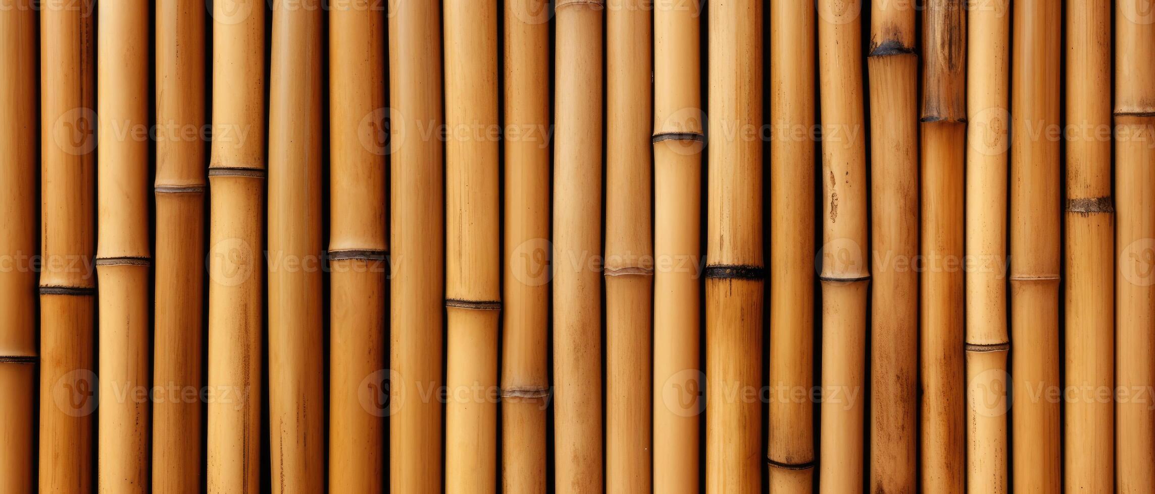 ai generato bambù di legno tubi recinto struttura sfondo, somigliante un' rustico legna parete, ai generato. foto