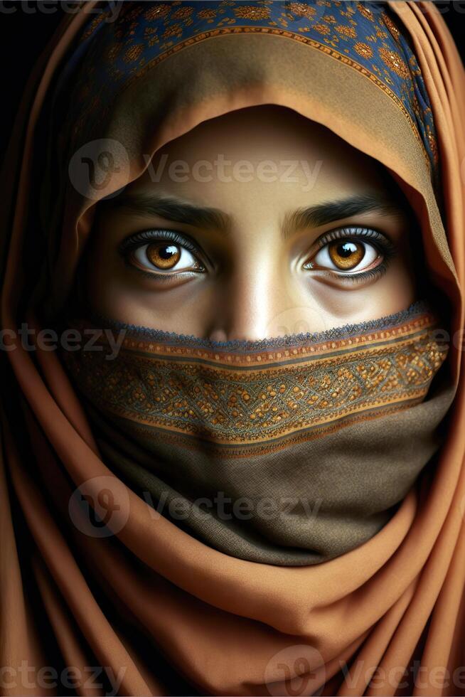 ai generato donna nel hijab foto