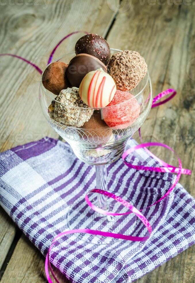 caramelle al cioccolato di lusso foto