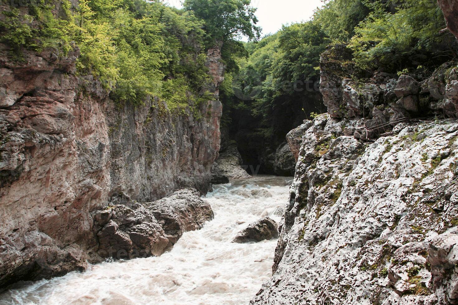 il montagna fiume nel il gola. foto