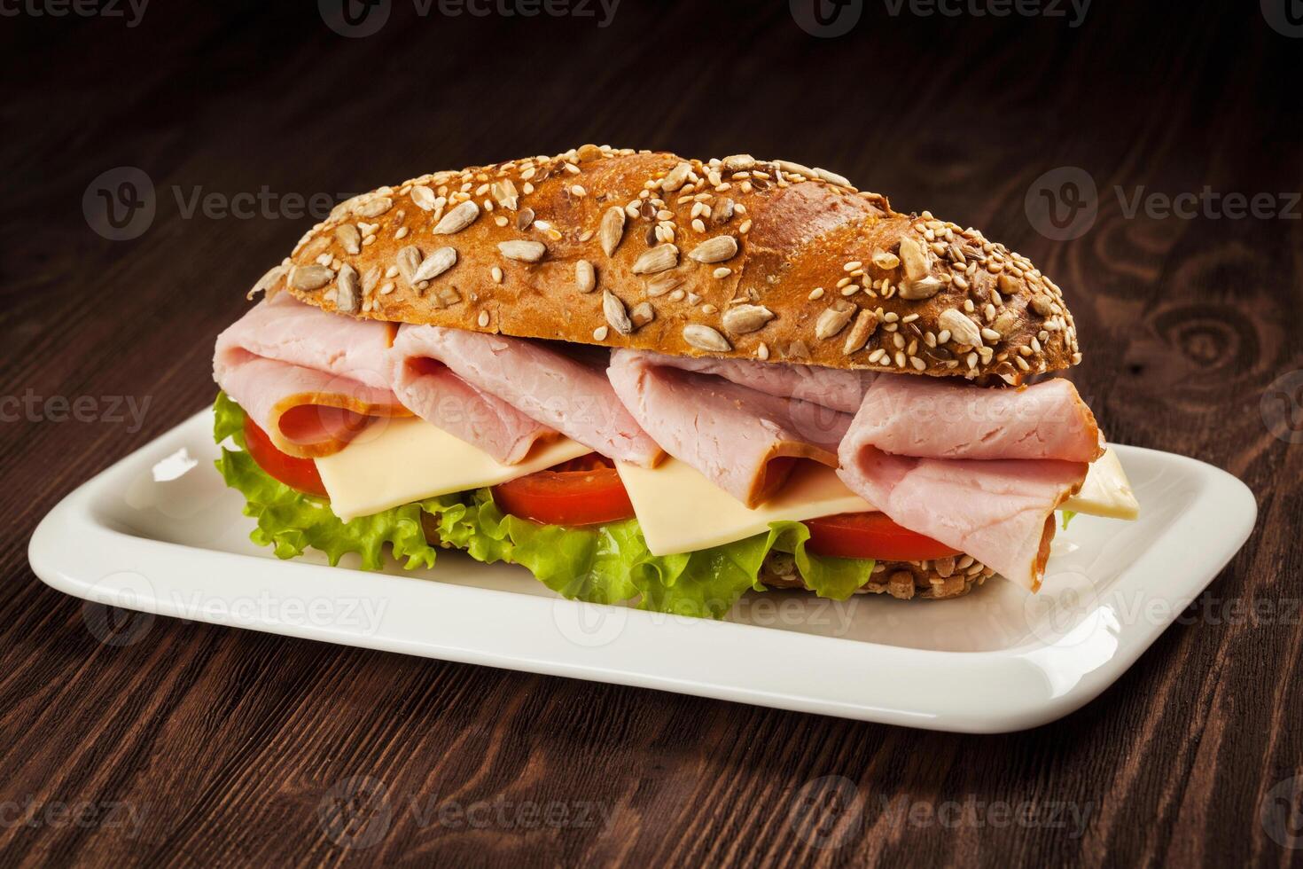 prosciutto Sandwich vicino su foto