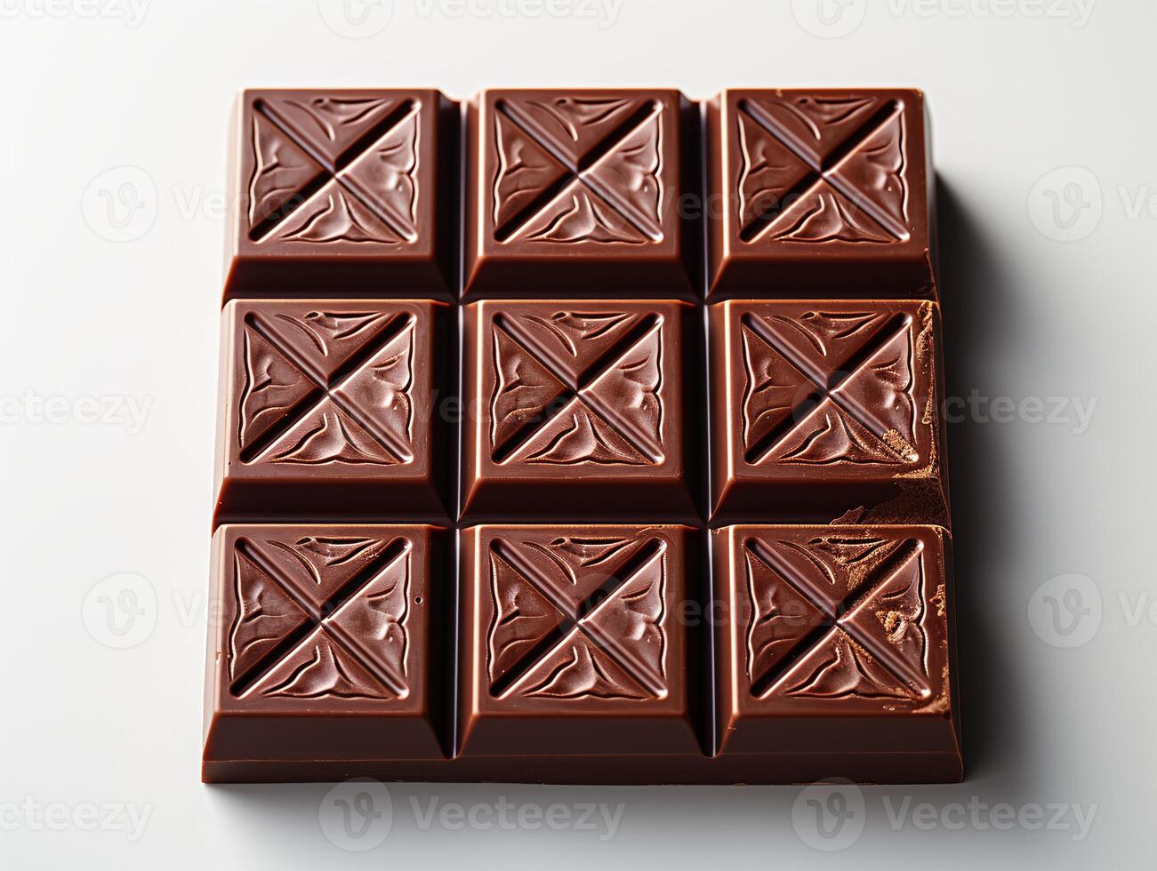 ai generato cioccolato bar isolato su bianca sfondo. foto
