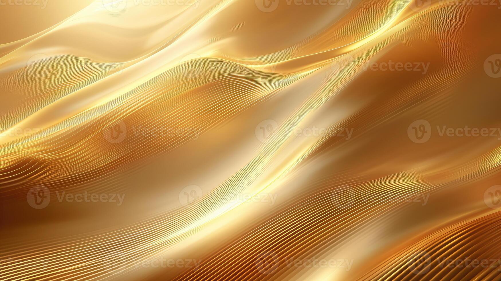 ai generato lusso d'oro colore astratto onda sfondo. astratto morbido colore onde foto