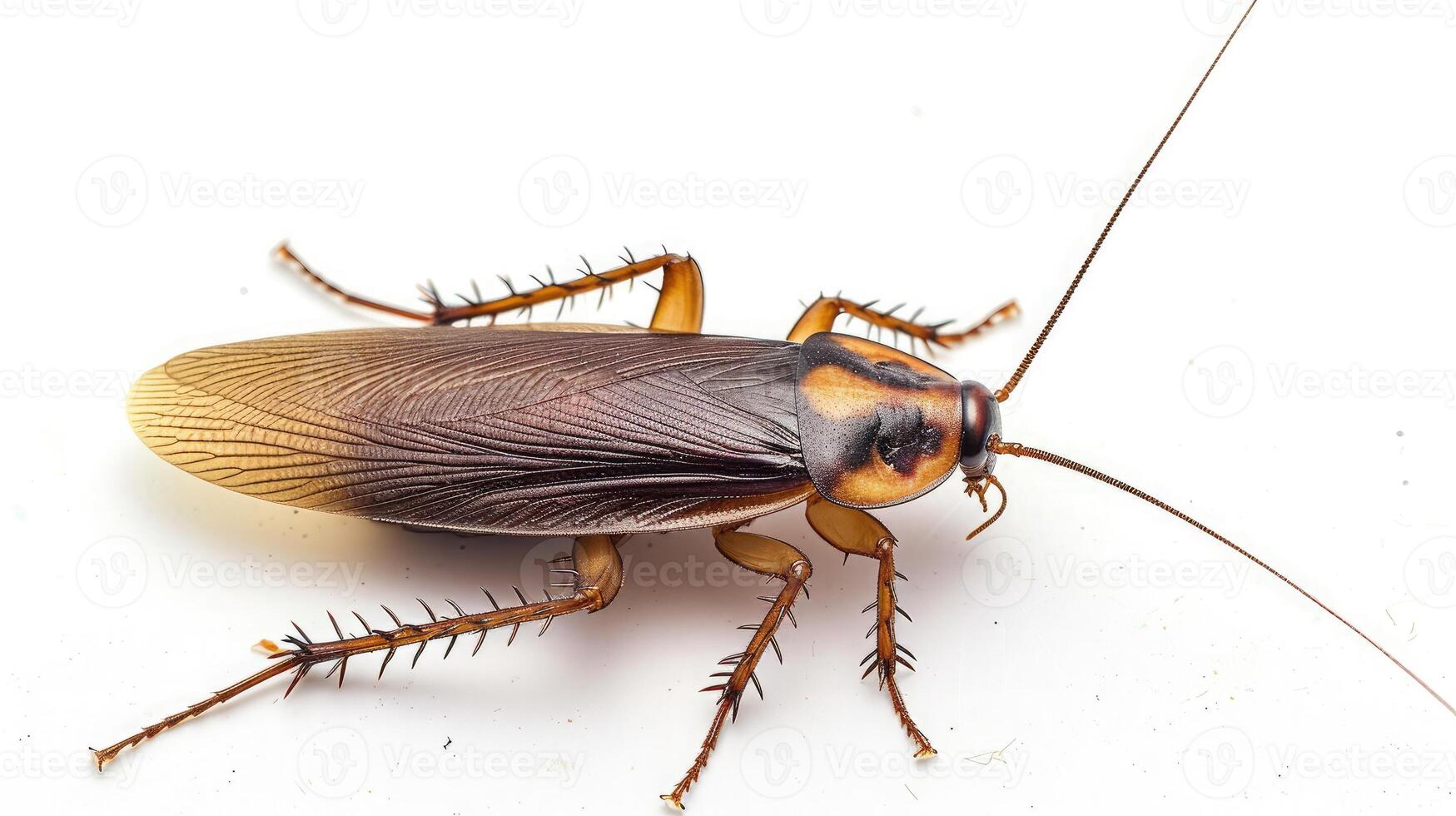 ai generato scarafaggio su isolato bianca sfondo foto