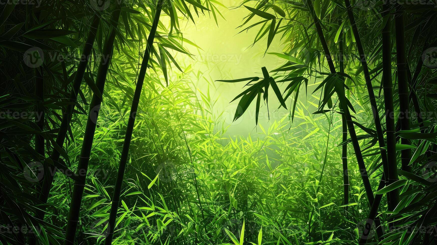 ai generato asiatico bambù bosco,naturale sfondo foto