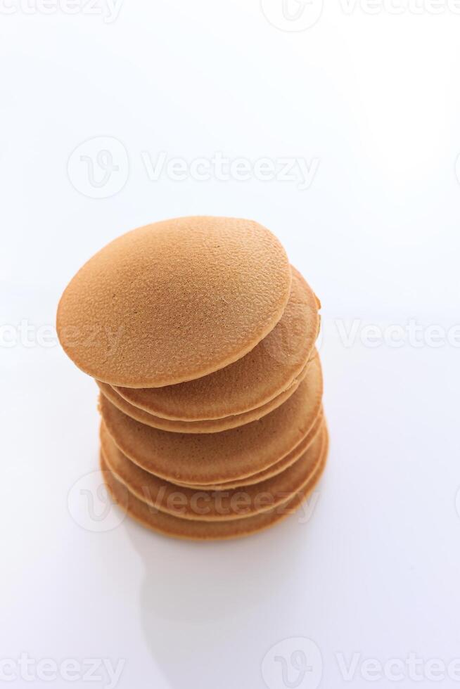 pianura pancake isolato su bianca foto