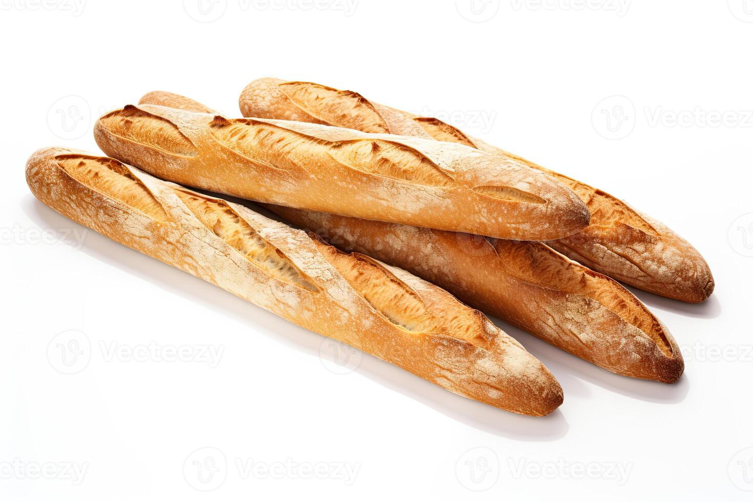 ai generato francese pane vicino su foto