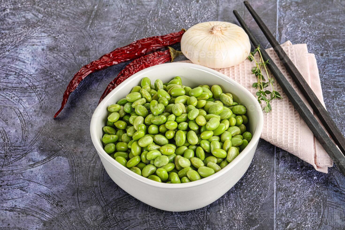 ciotola di delizioso fagioli di soia fagioli foto