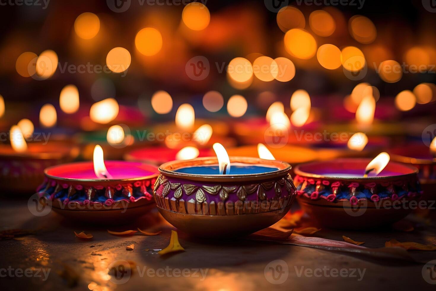 ai generato contento diwali, giorno luci foto