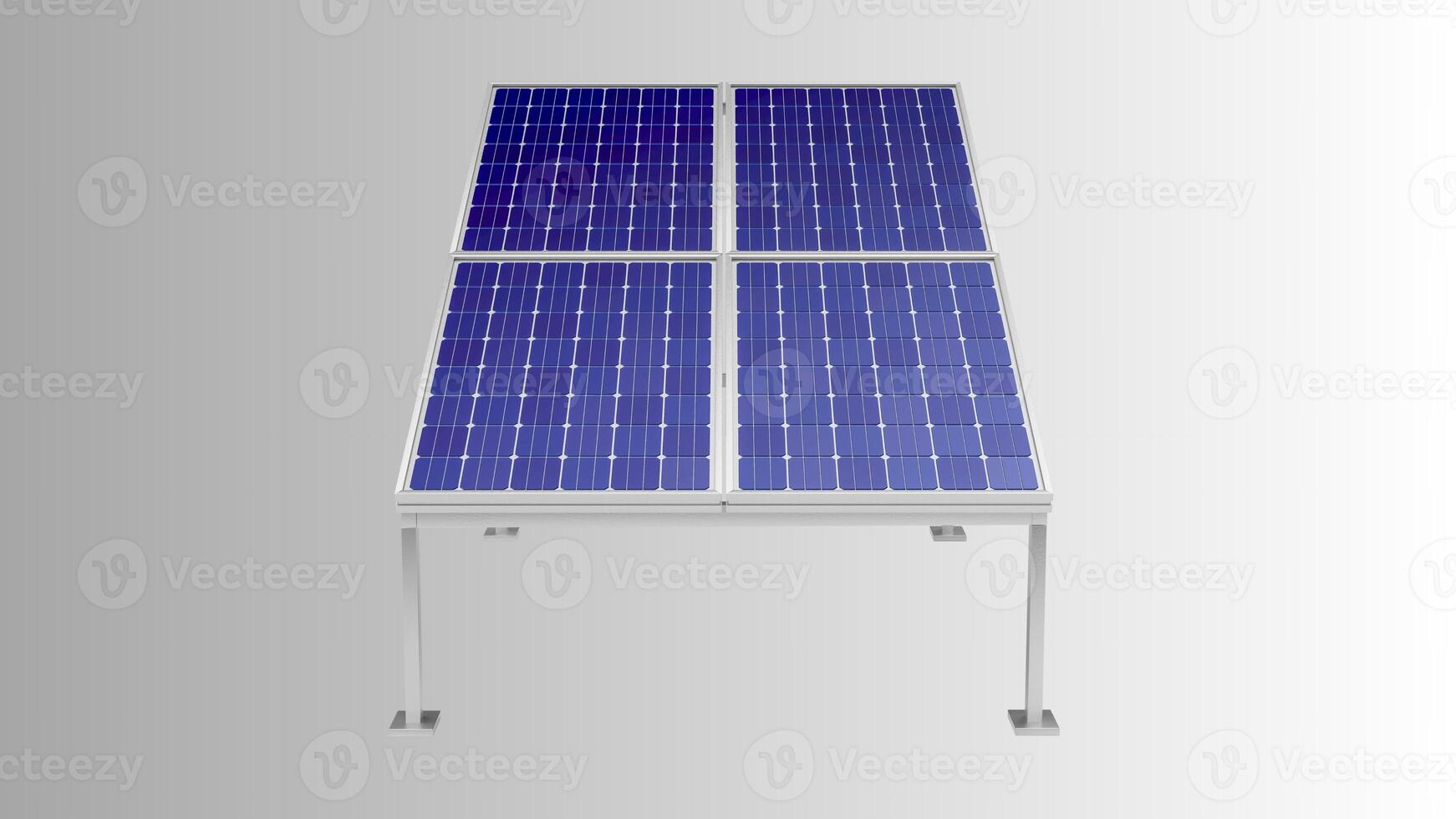 solare pannello isolato su bianca sfondo con ritaglio sentiero. solare pannelli modello per sostenibile energia. rinnovabile solare energia. alternativa energia foto