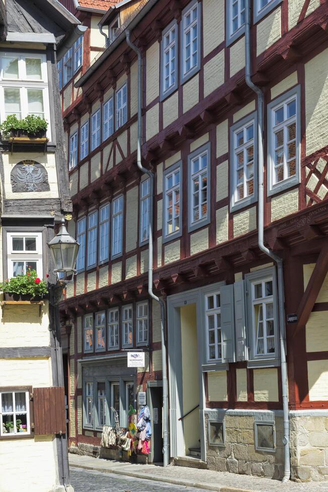 Quedlinburg, Germania - 2015, metà timbered case, Quedlinburg, Harz, Sassonia anhalt, Germania, unesco mondo eredità luogo foto