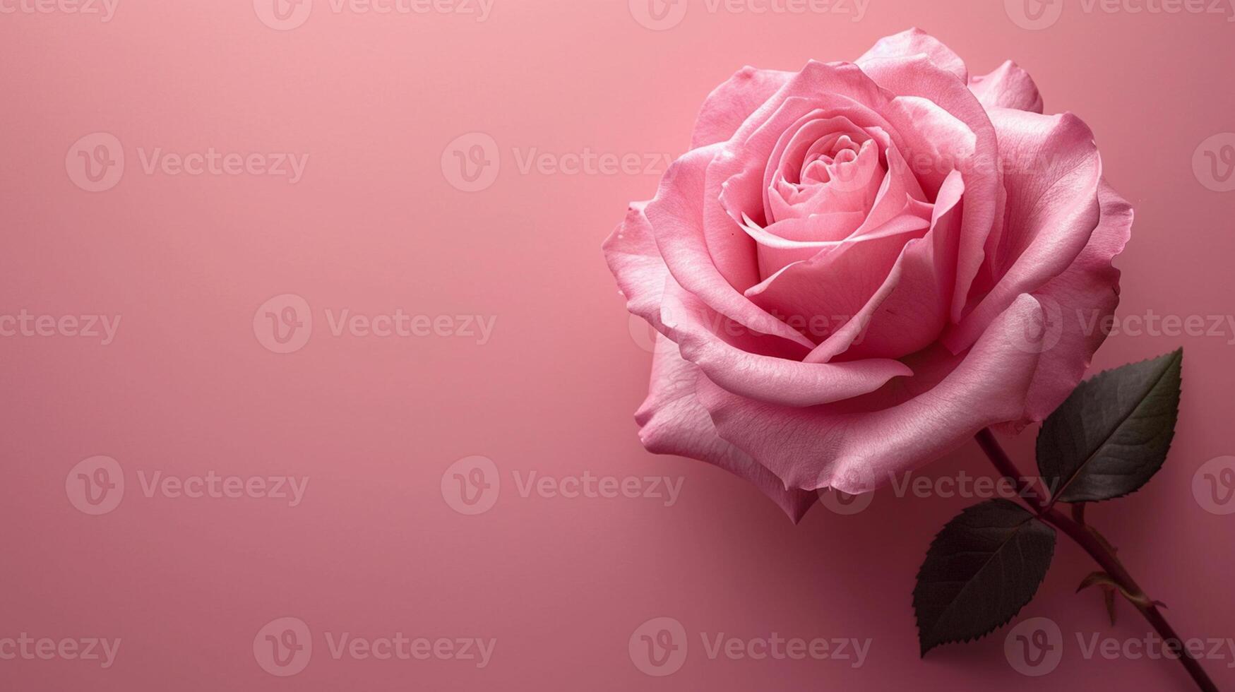 ai generato un' rosa rosa con un' focalizzazione morbida sfondo foto