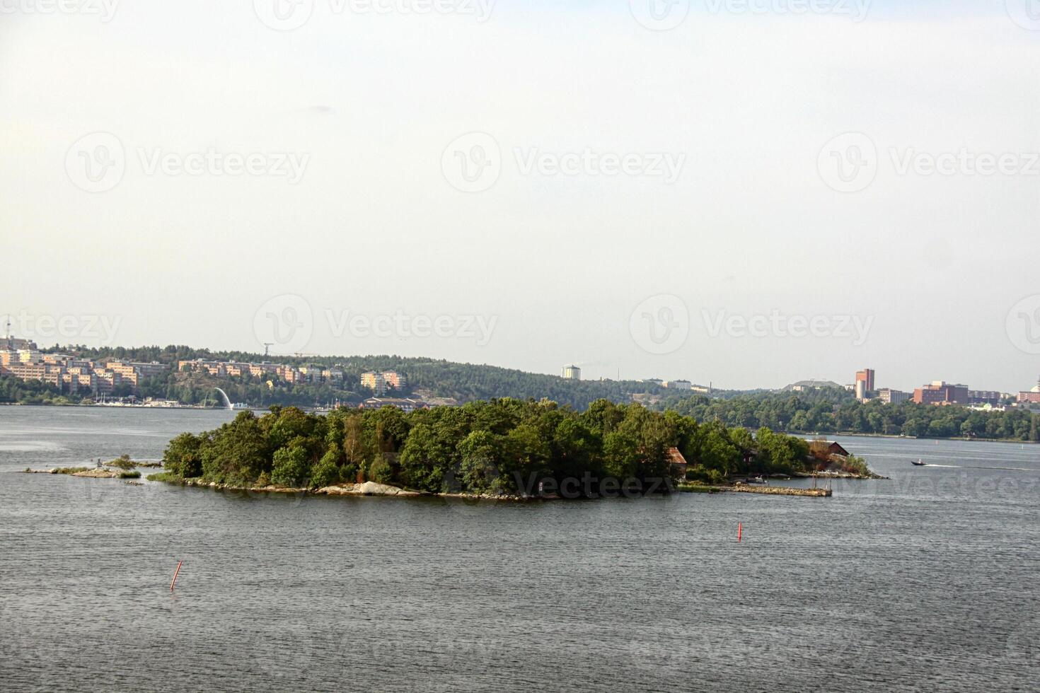 isola solitaria nell'arcipelago svedese foto