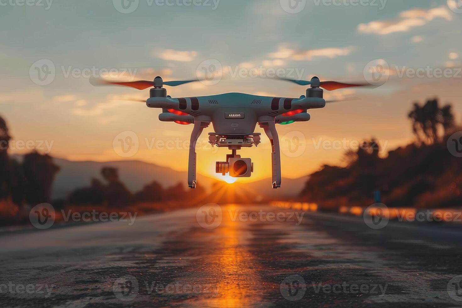 ai generato fuco volante nel il cielo professionale fotografia foto