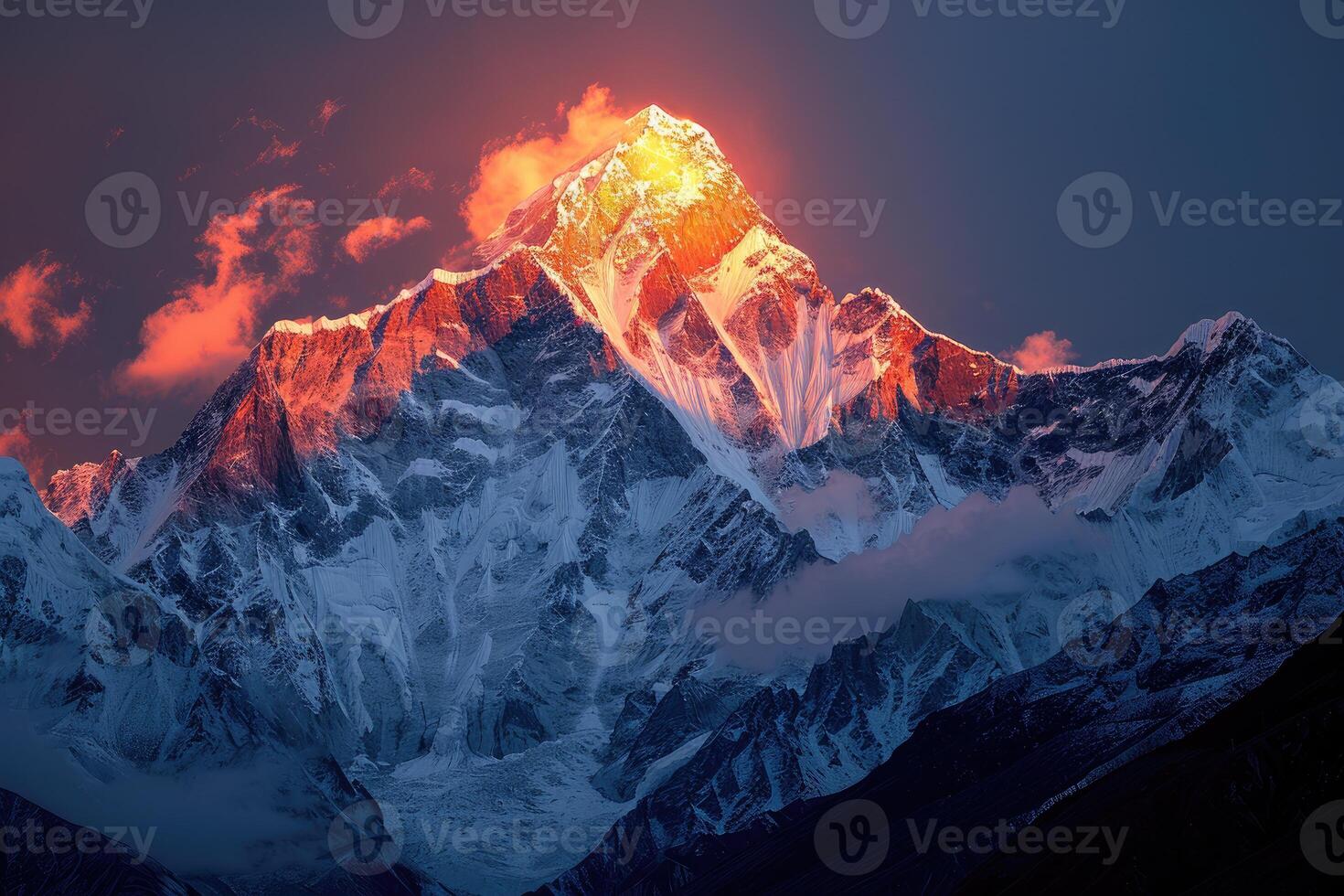 ai generato bellissimo natura montagna scenario professionale fotografia foto