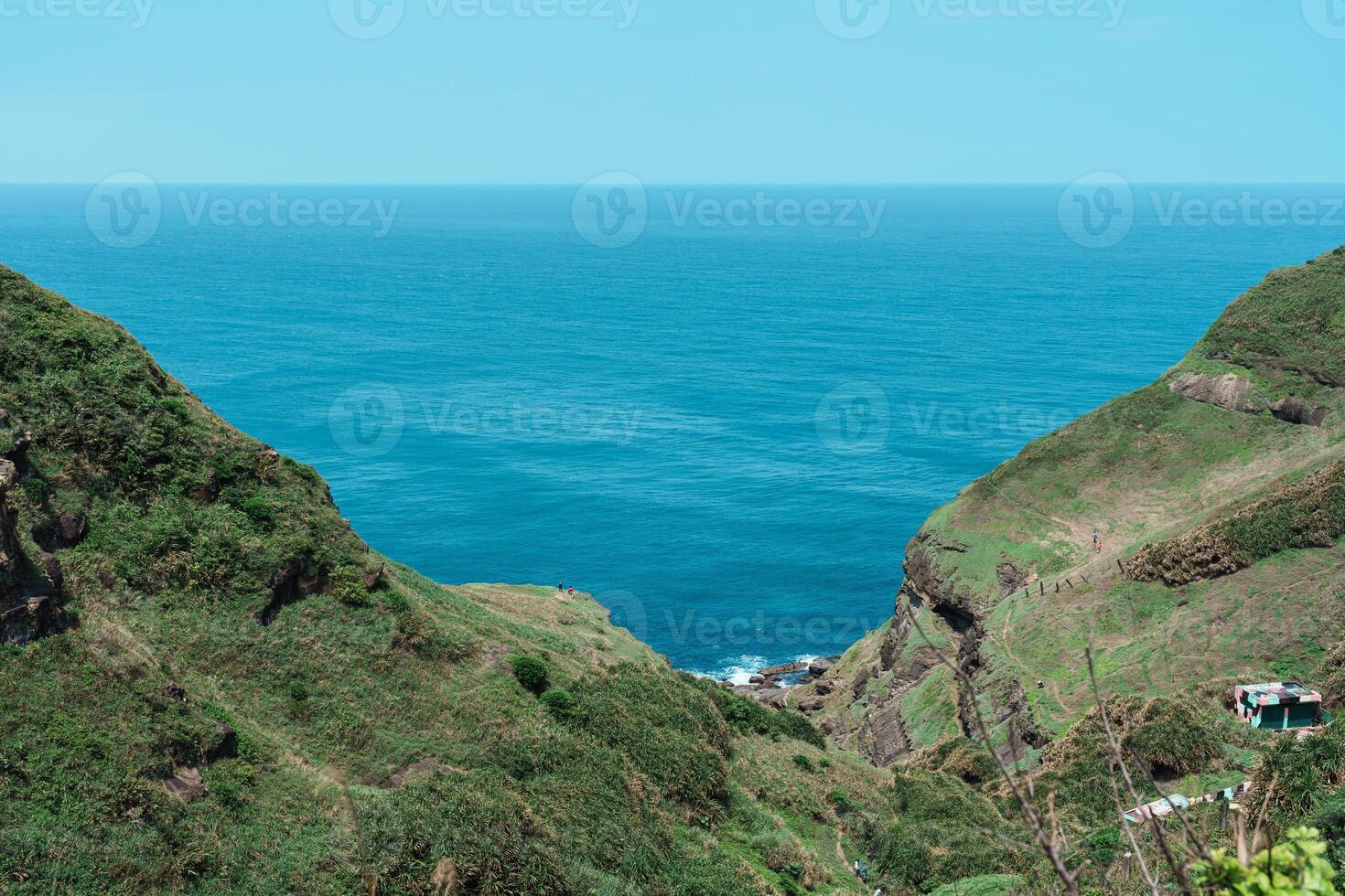 paesaggio di bitou capo escursioni a piedi pista nel nuovo taipei città. punto di riferimento e popolare attrazioni vicino Taipei. Asia e estate viaggio concetto foto