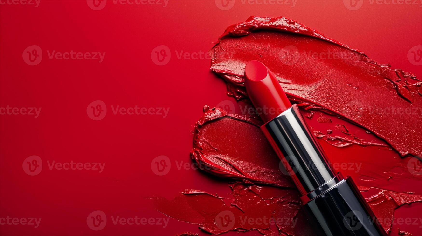 ai generato un' swatch di lussuoso rosso rossetto.pubblicità rosso rossetto sfondo foto