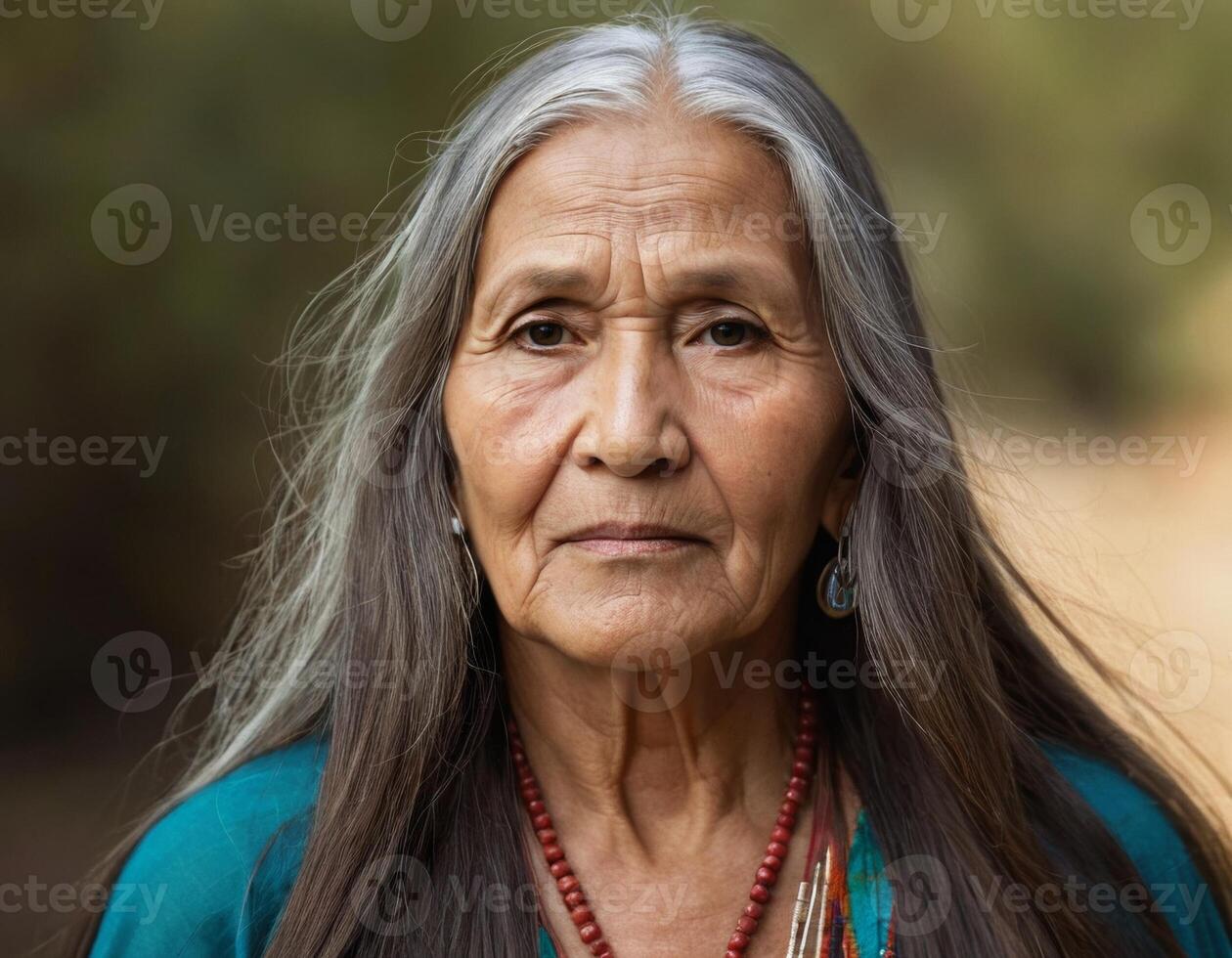 ai generato il bellezza di il naturale. nativo americano. foto