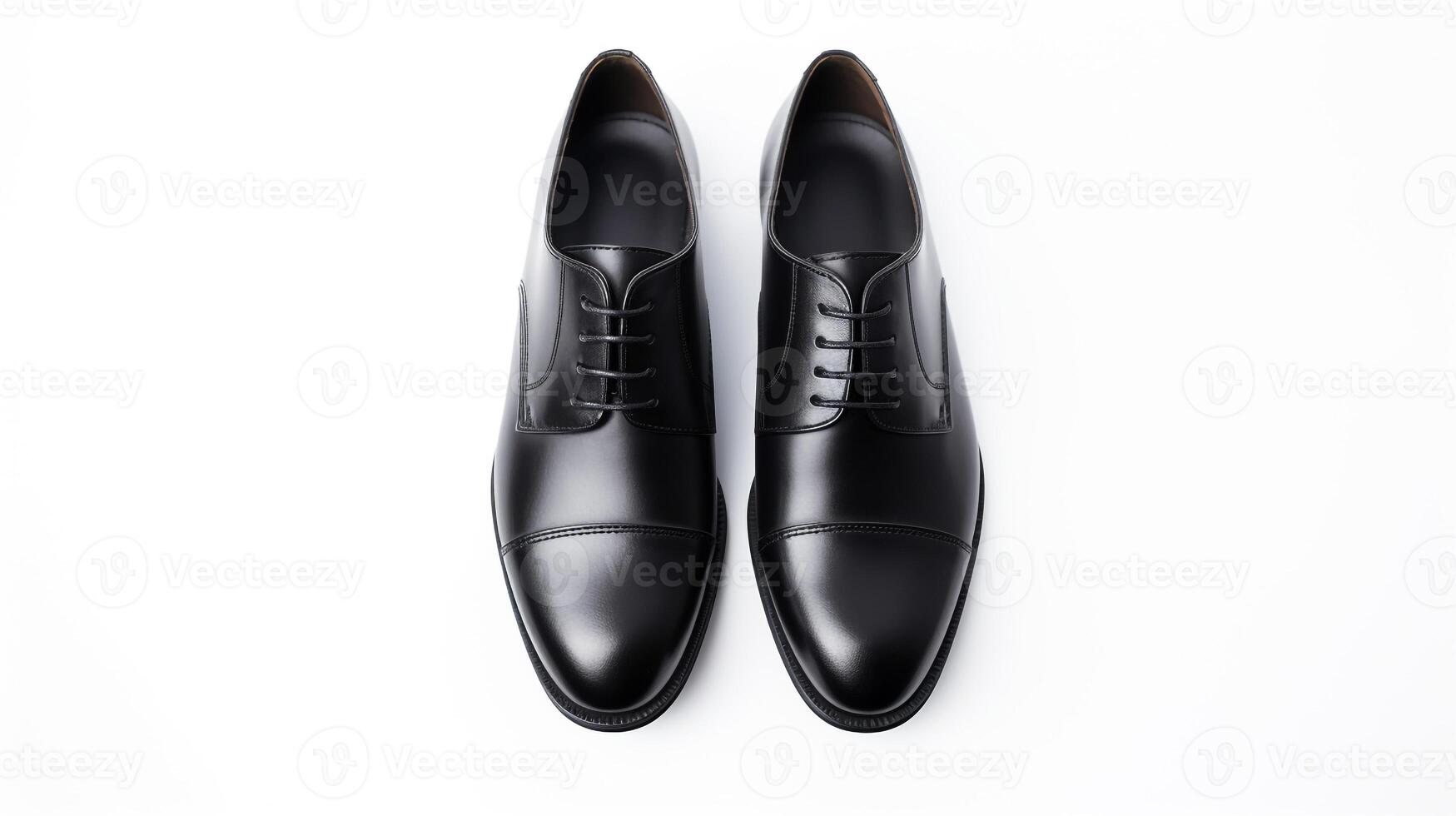 ai generato nero oxford scarpe isolato su bianca sfondo con copia spazio per annuncio. generativo ai foto