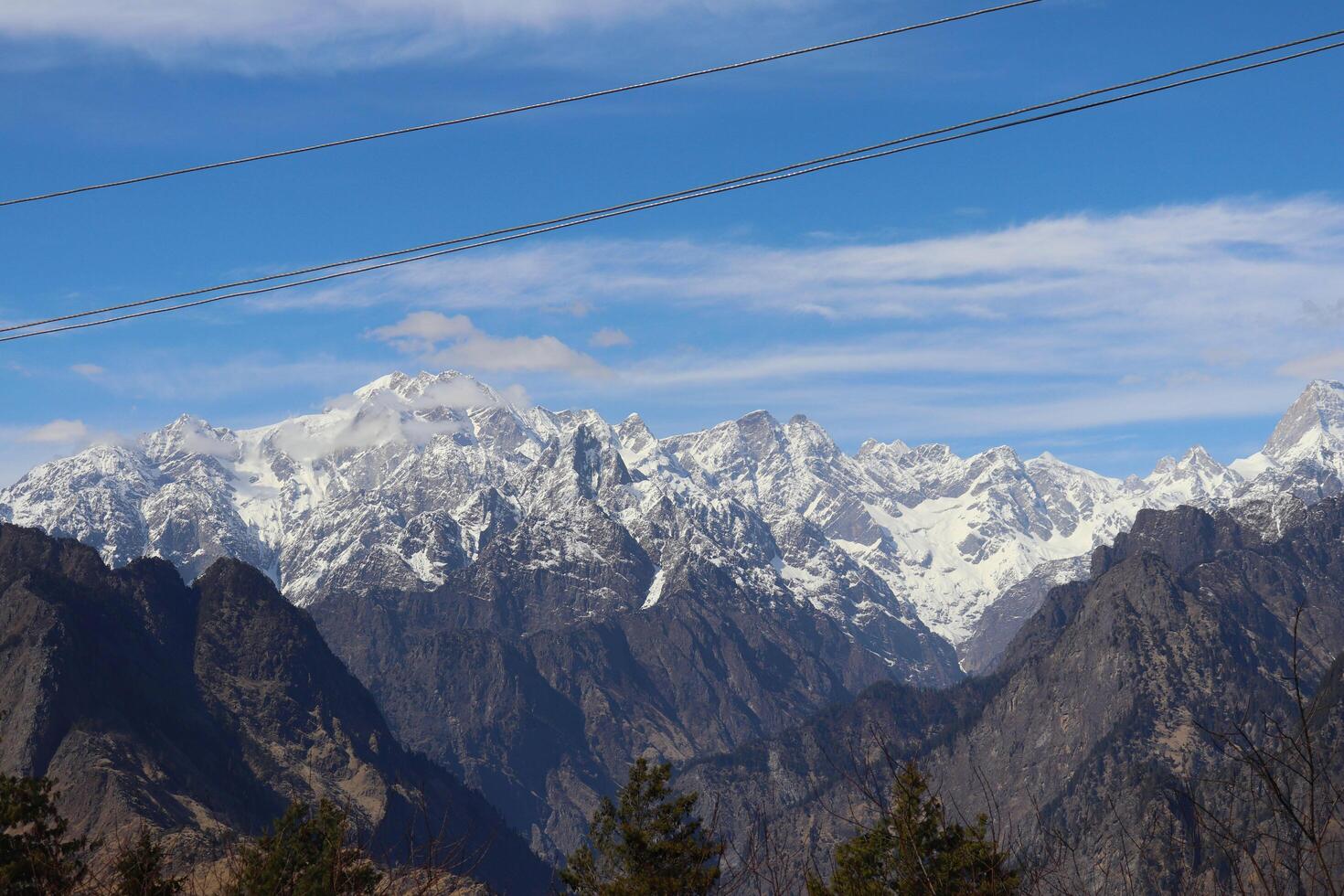 vicino su di Himalaya montagne con bellissimo foto