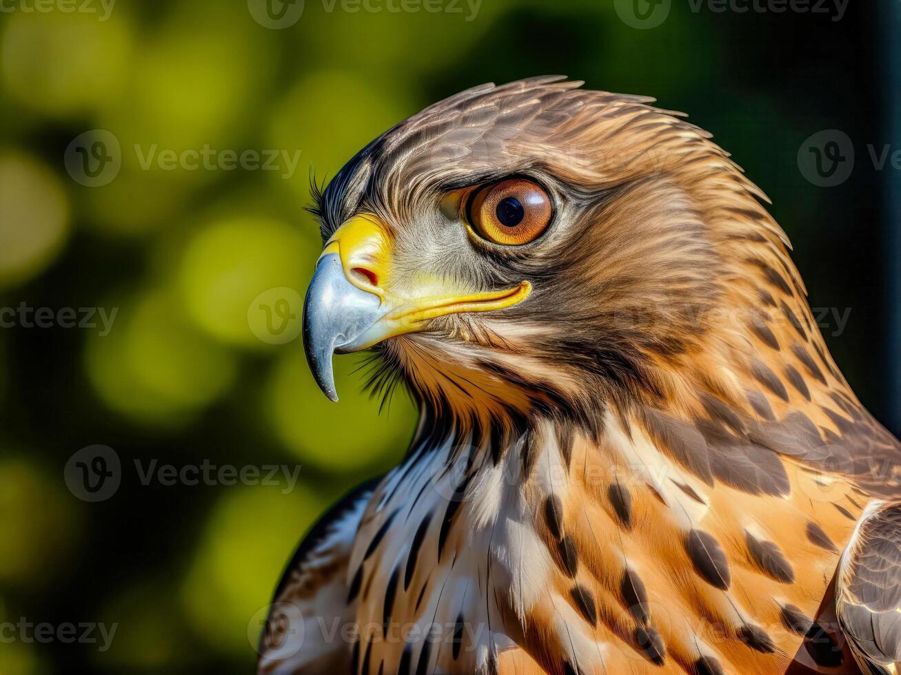 ai generato avvicinamento foto di un aquila o falco