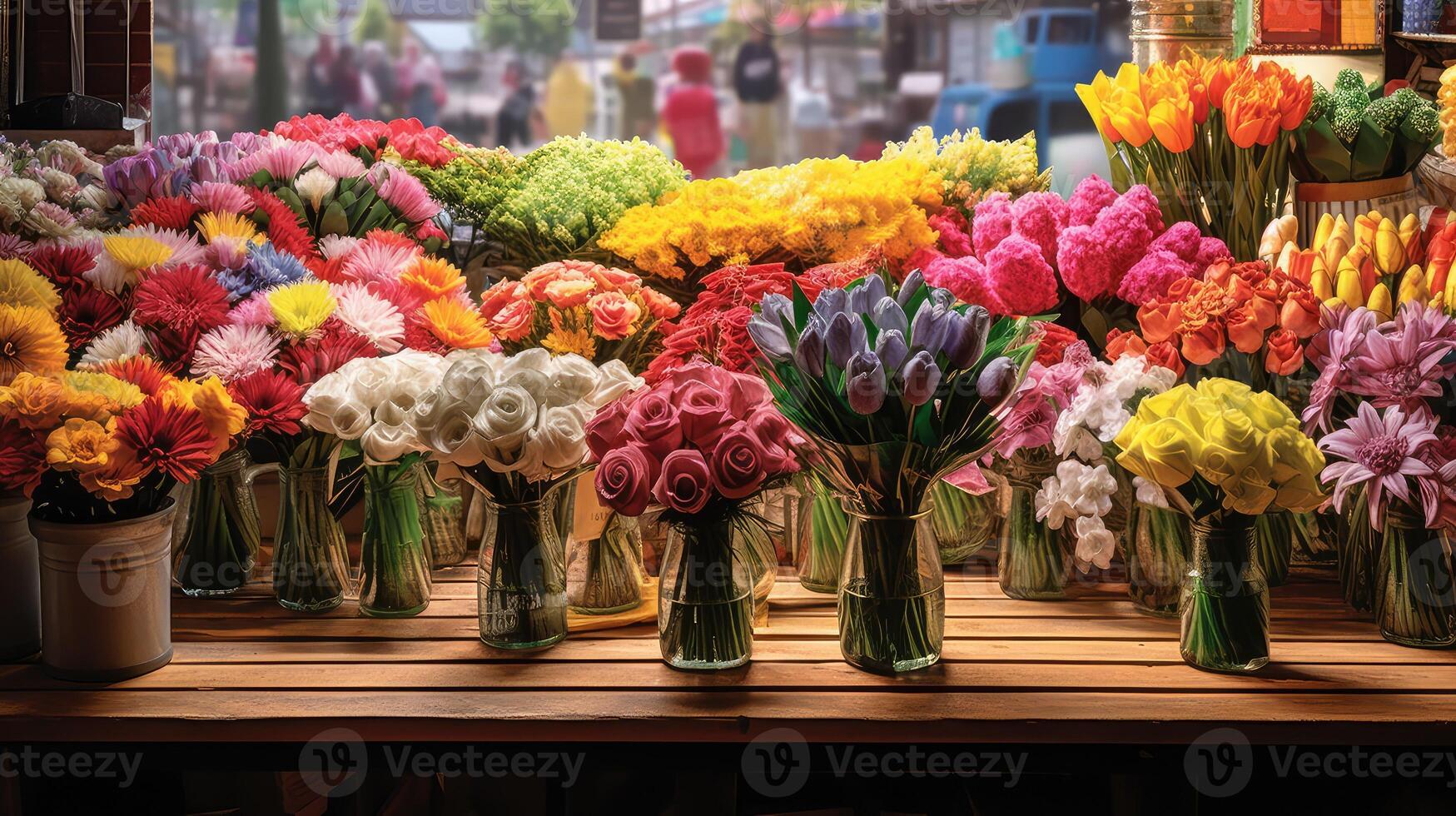 ai generato margherite vendita fiori ai generato foto