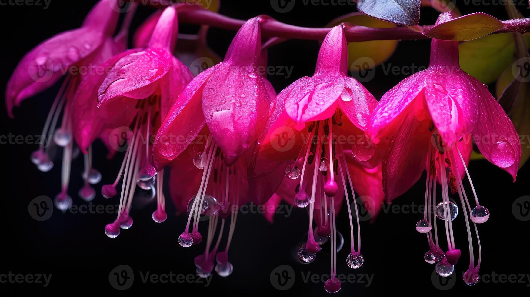 ai generato giardino fuschia fiori ai generato foto