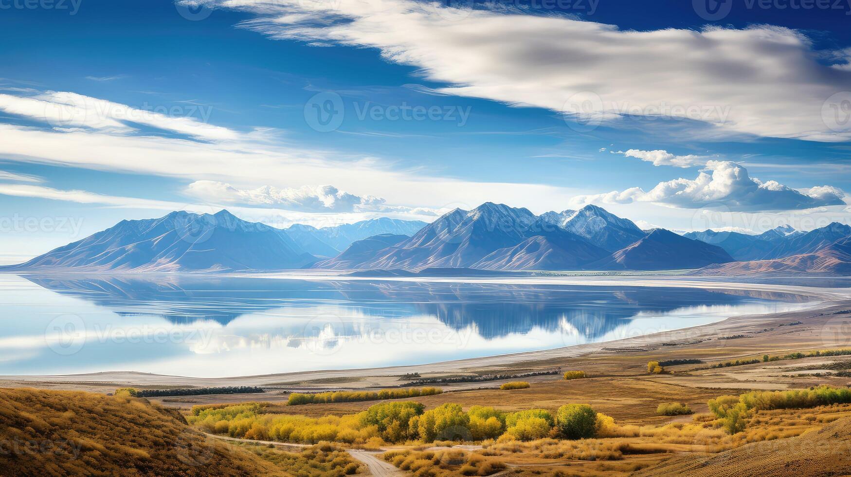 ai generato valle sale lago contea ovest ai generato foto