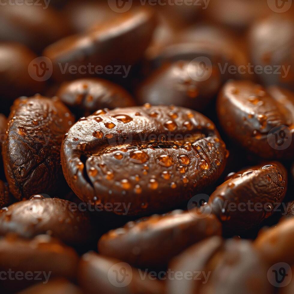 ai generato caffè fagioli siamo fonte di caffeina foto