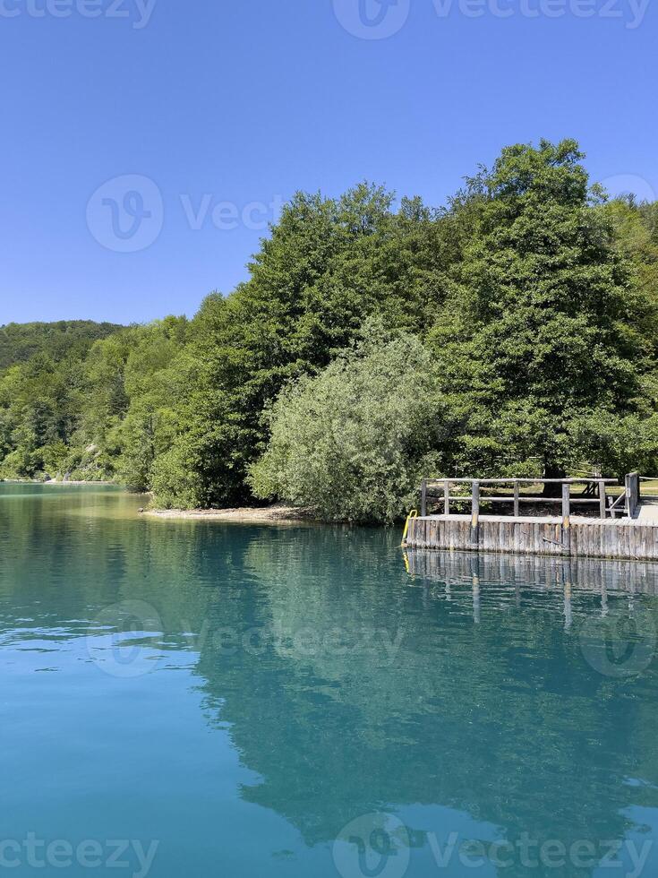 lago nel plitvice nazionale parco foto