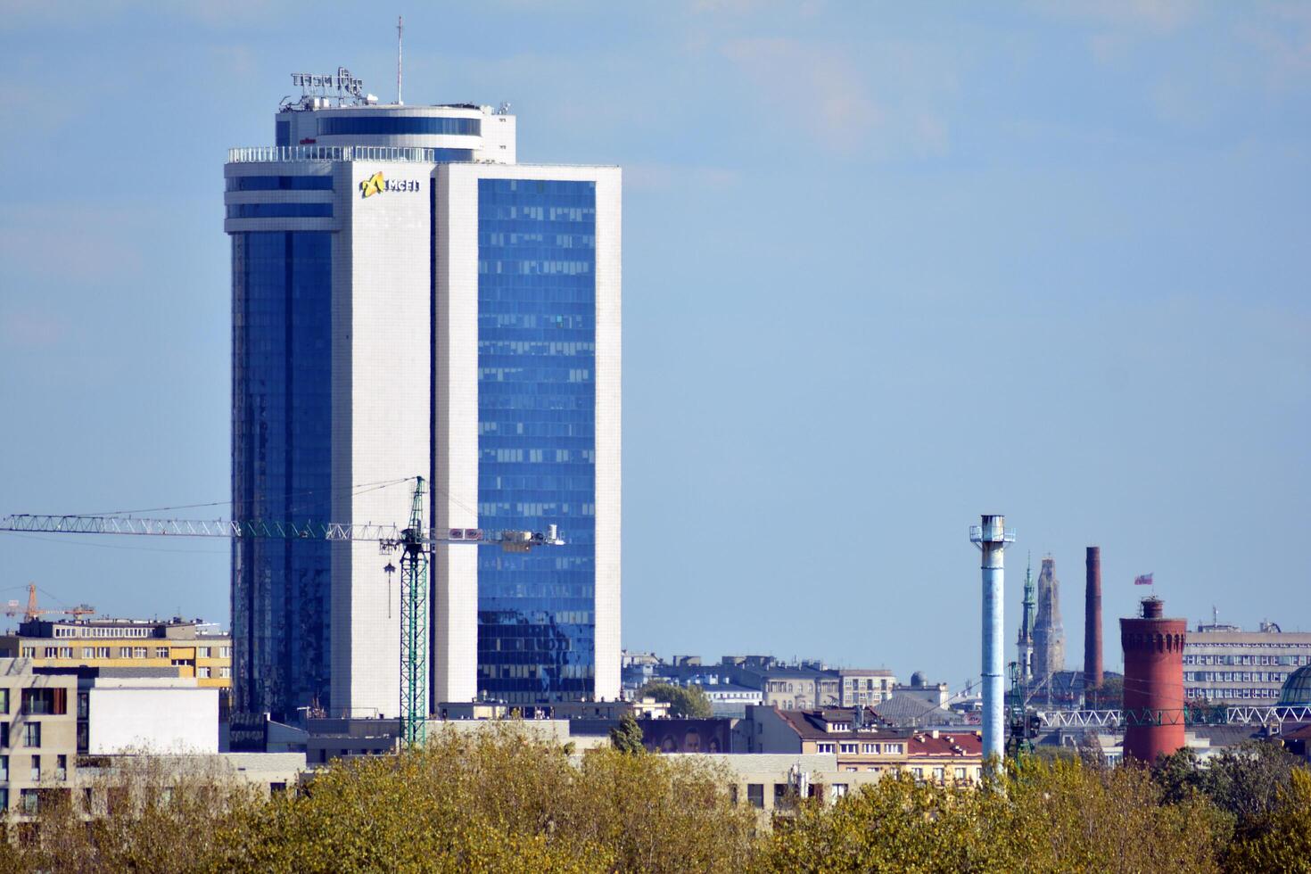 Visualizza di moderno grattacieli nel il città centro. foto