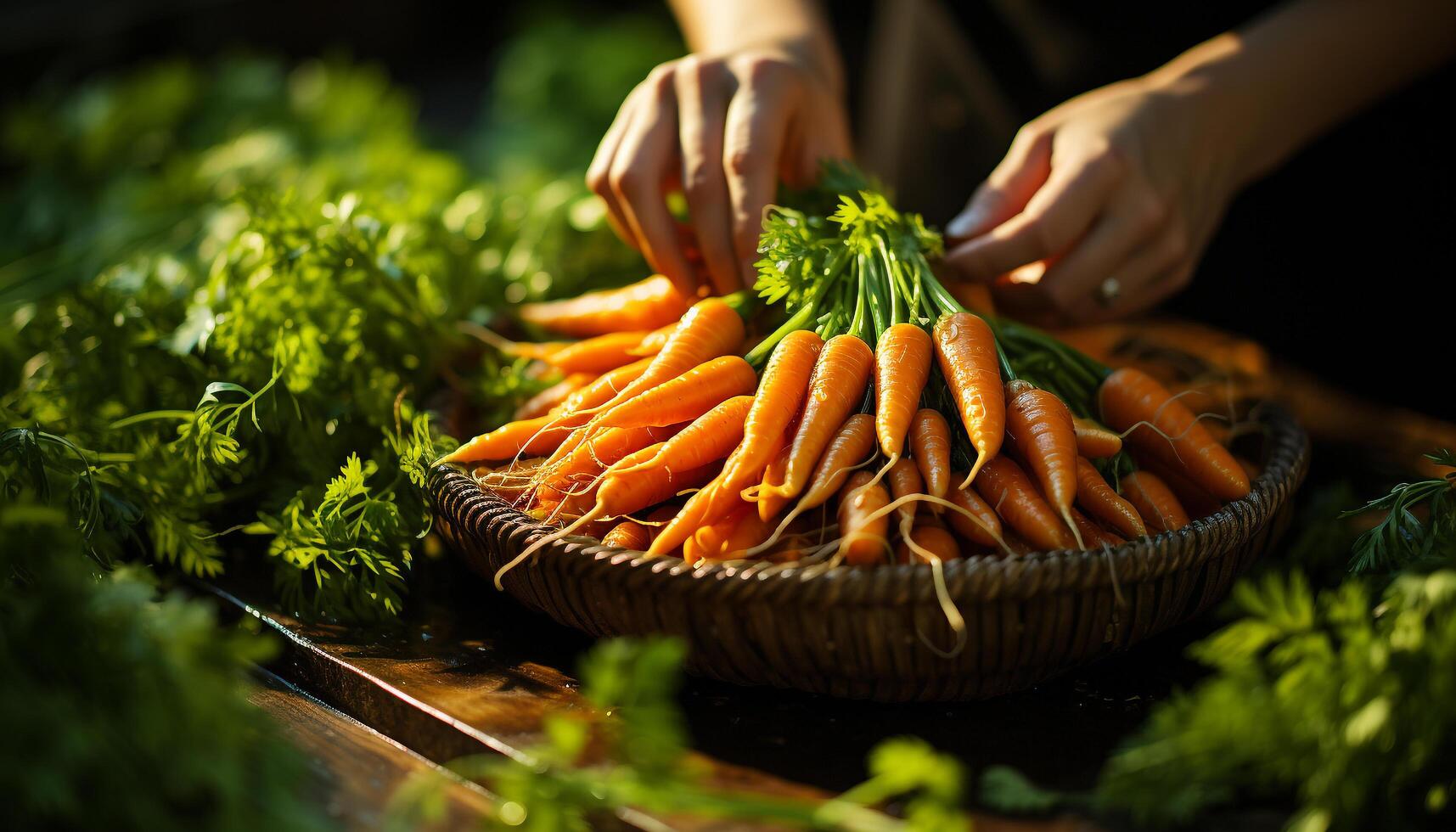 ai generato freschezza di natura raccogliere sano, organico, vegetariano cibo generato di ai foto