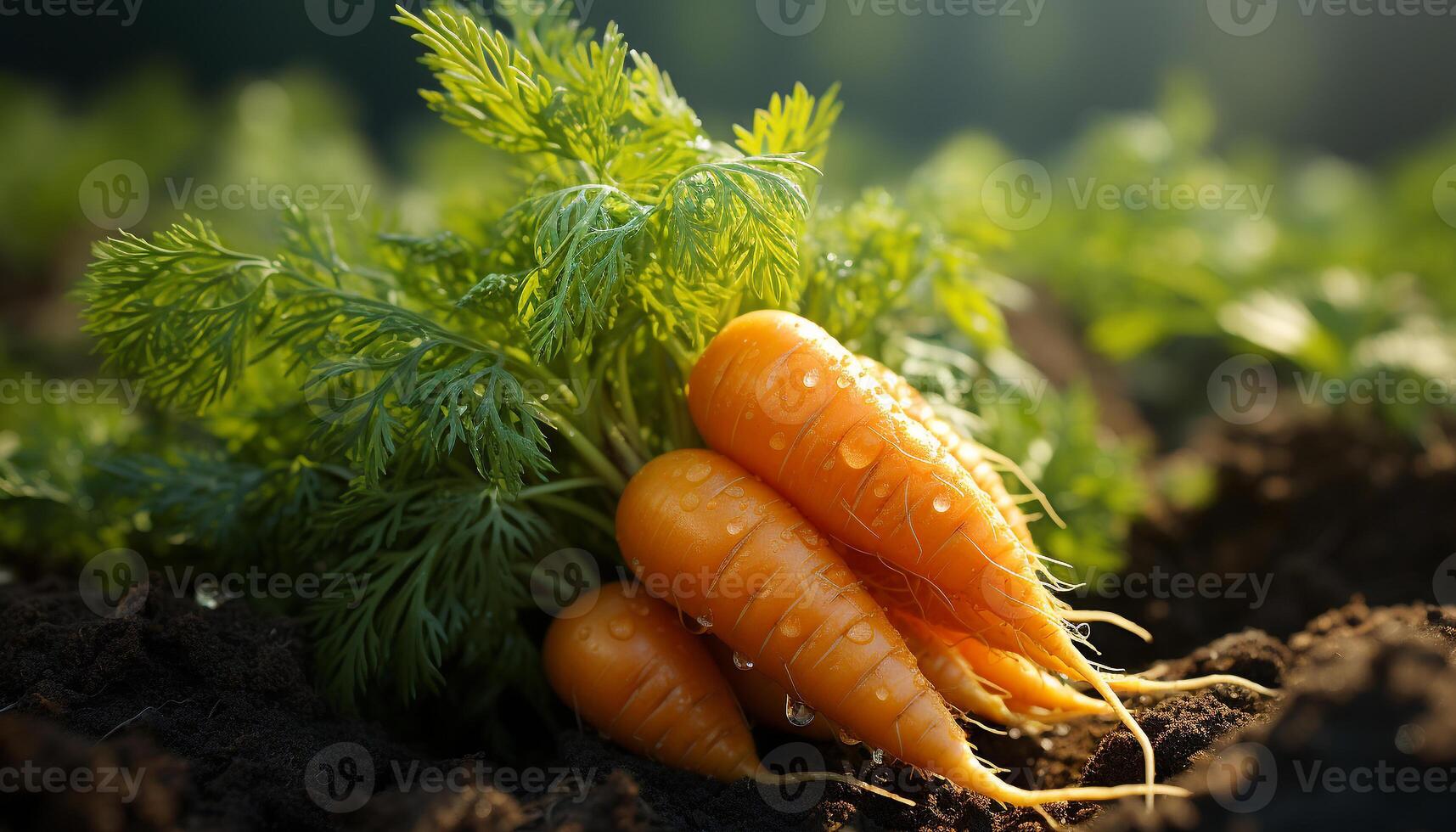 ai generato freschezza di natura organico, salutare mangiare, verde foglia, verdura giardino generato di ai foto