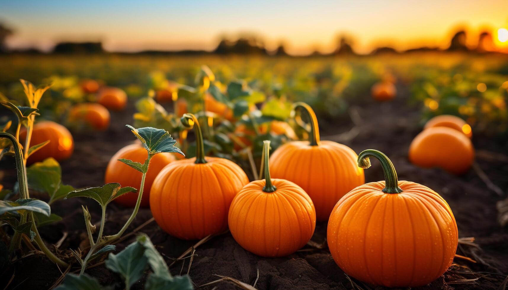 ai generato autunno raccogliere zucca, zucca, e schiacciare decorare Halloween generato di ai foto