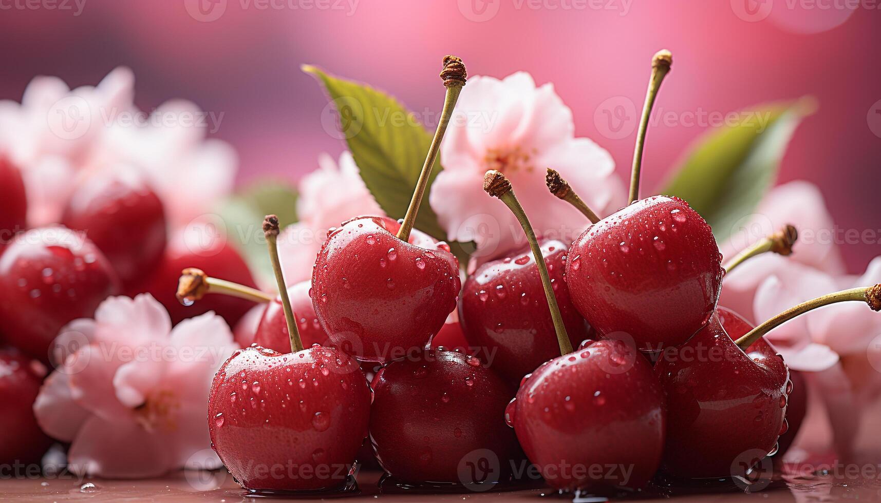 ai generato freschezza e dolcezza nel natura buongustaio dolce succoso bacca generato di ai foto