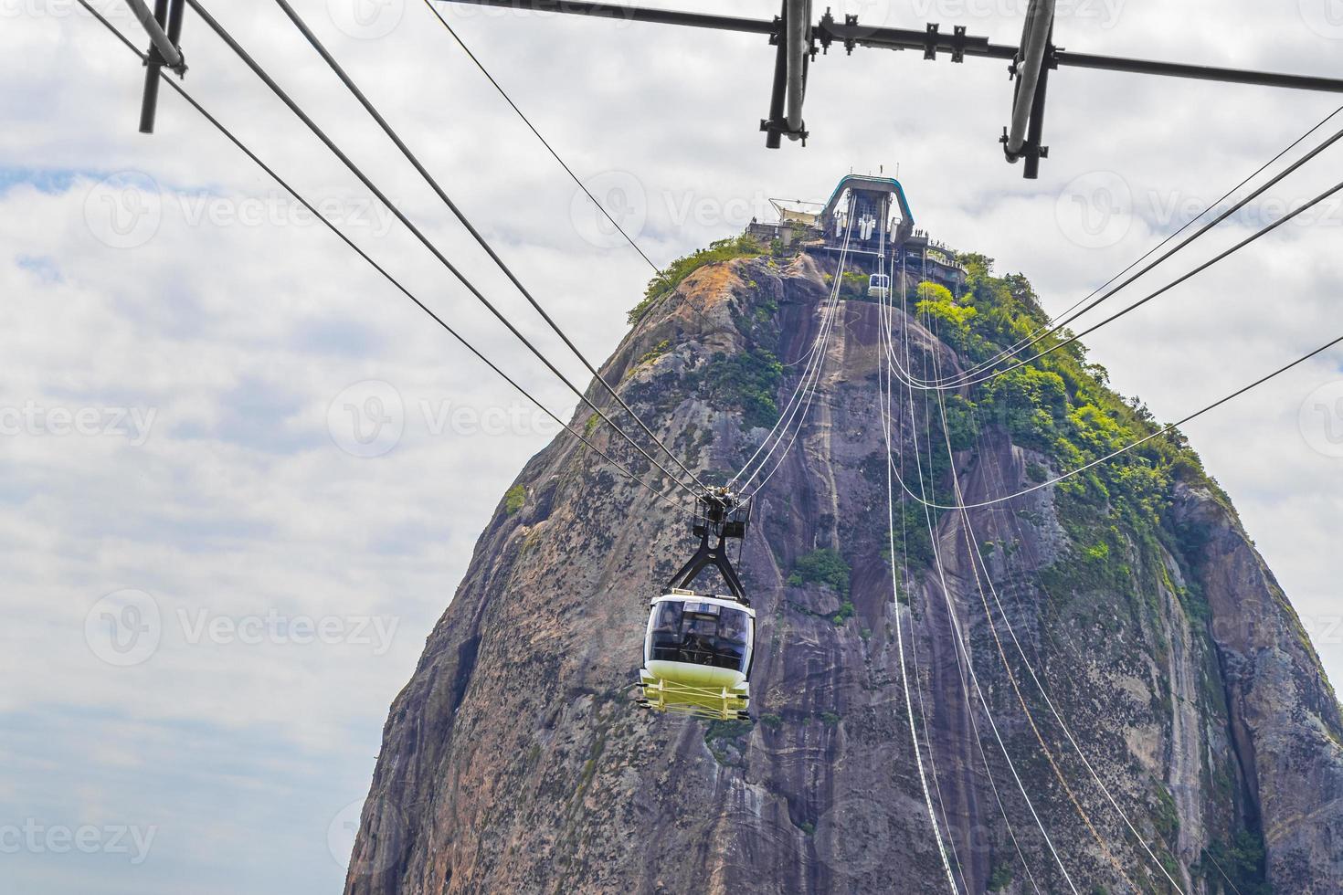 monte pan di zucchero pao de acucar panorama rio de janeiro brasile. foto