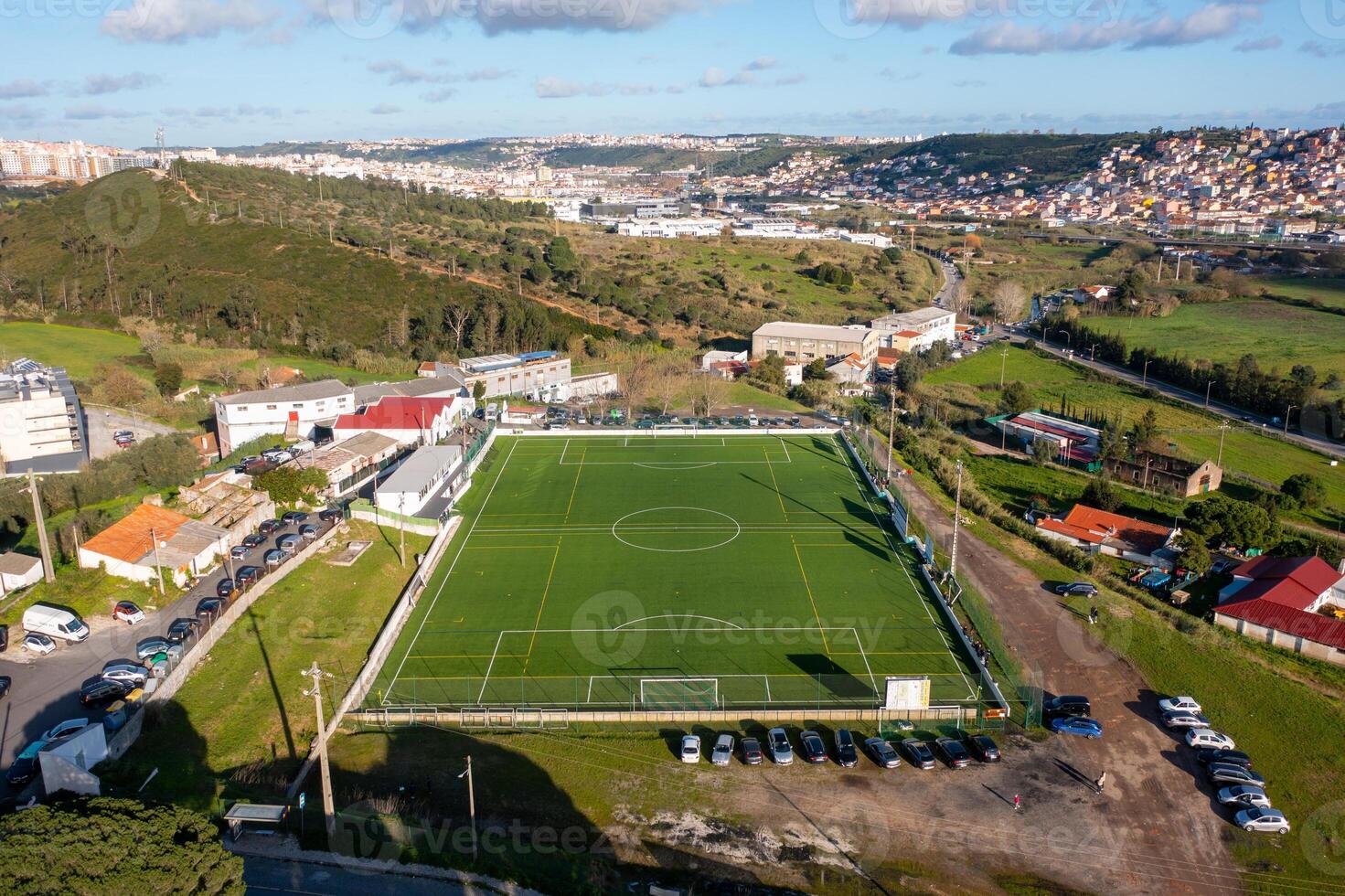 aereo Visualizza di calcio campo foto