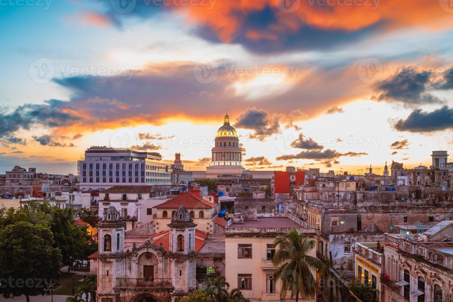 orizzonte di l'Avana, o l'Avana, il capitale e maggiore città di Cuba foto