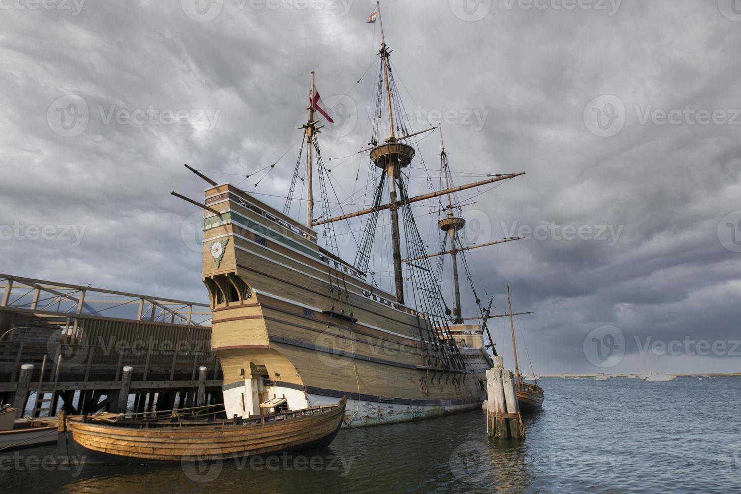 replica mayflower, plymouth, massachusetts foto