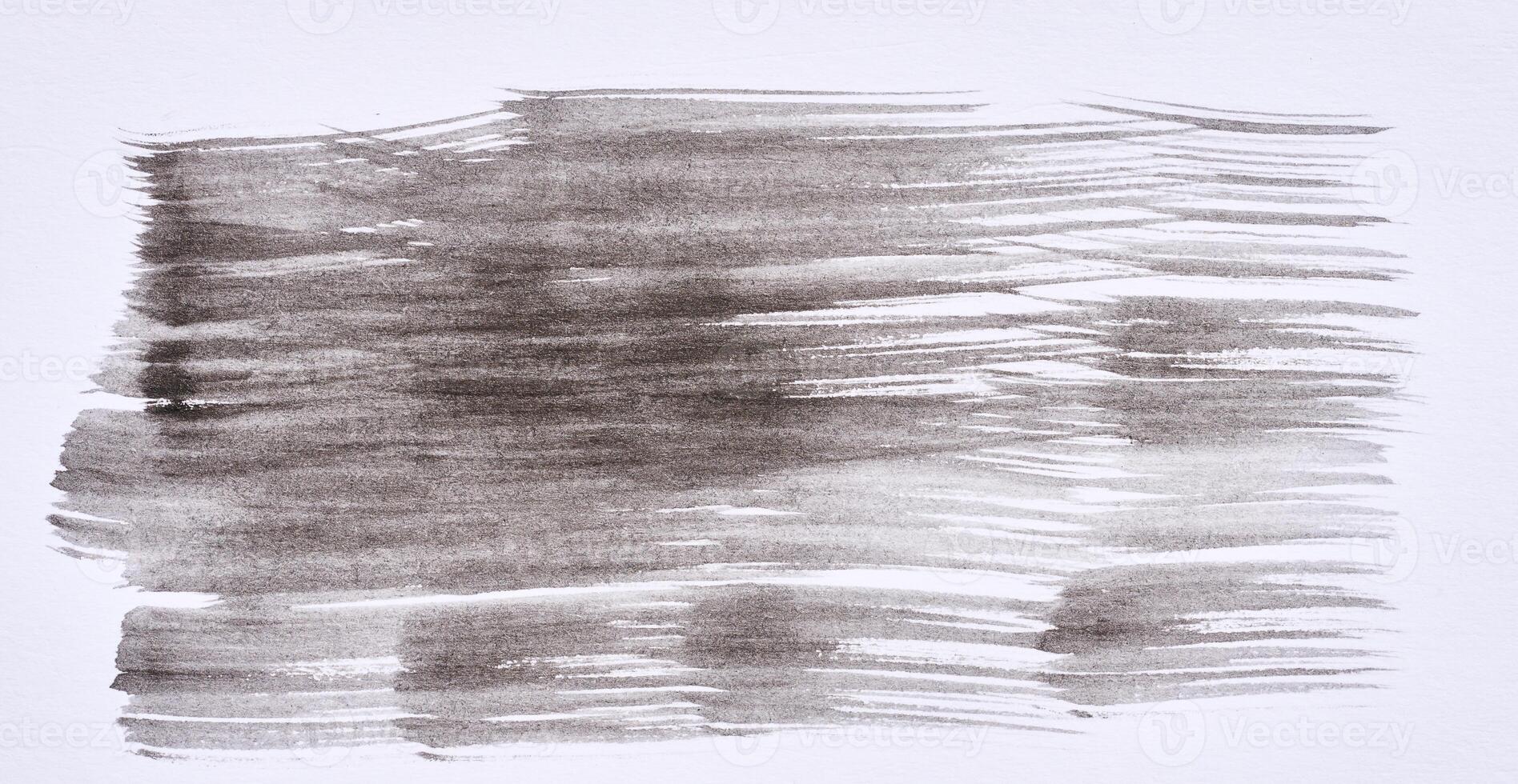 acquerello spazzola ictus di nero dipingere, su un' bianca sfondo foto