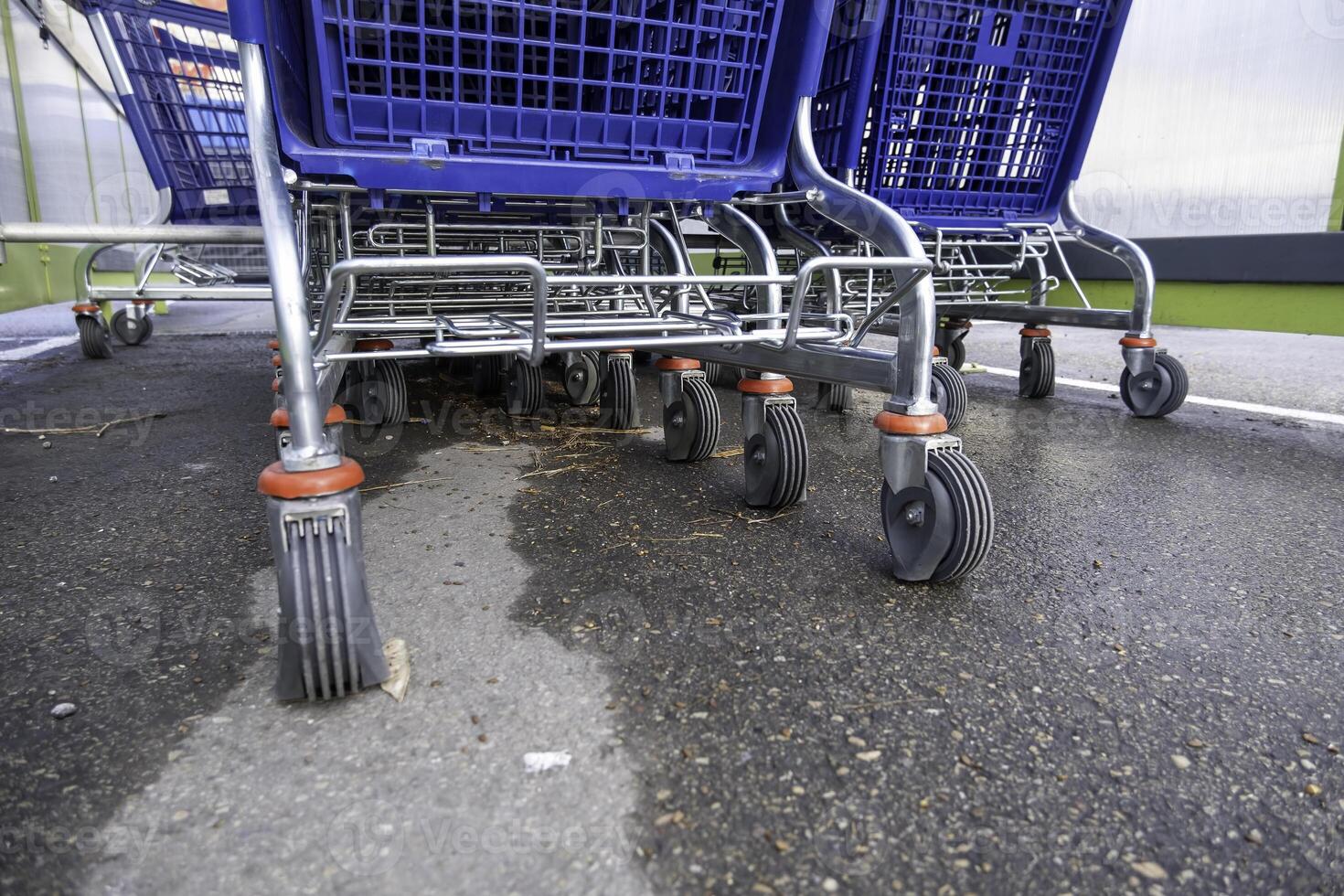 shopping carrelli nel un' supermercato foto