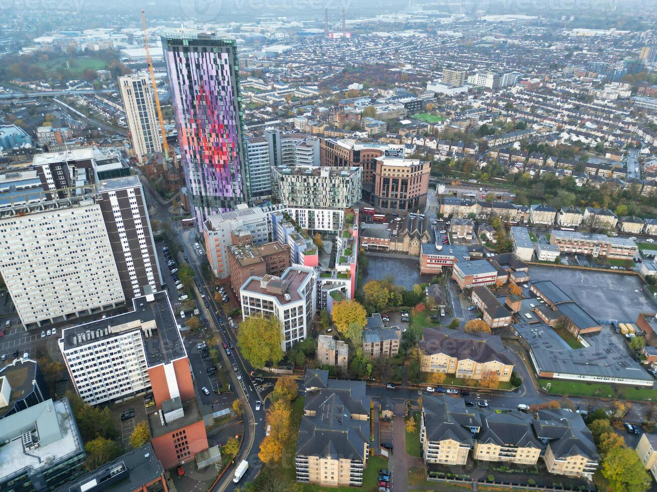 alto angolo Visualizza di ovest croydon Londra città di Inghilterra grande Gran Bretagna. novembre 20, 2023 foto