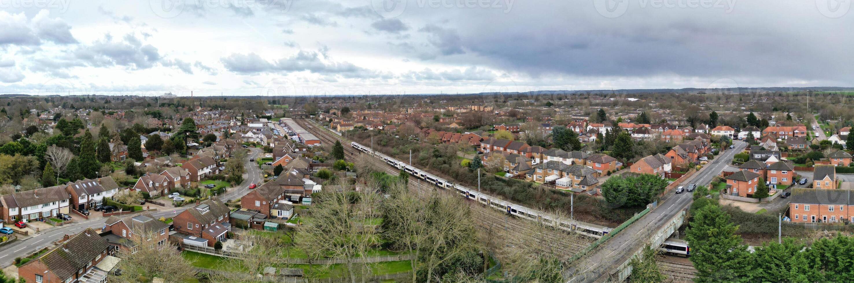 alto angolo panoramico Visualizza di Stevenage città di Inghilterra grande Gran Bretagna. feb 23, 2023 foto