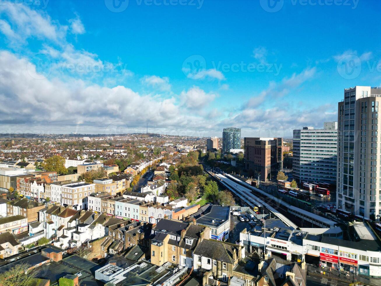 aereo Visualizza di ovest croydon Londra città di Inghilterra grande Gran Bretagna. novembre 20, 2023 foto