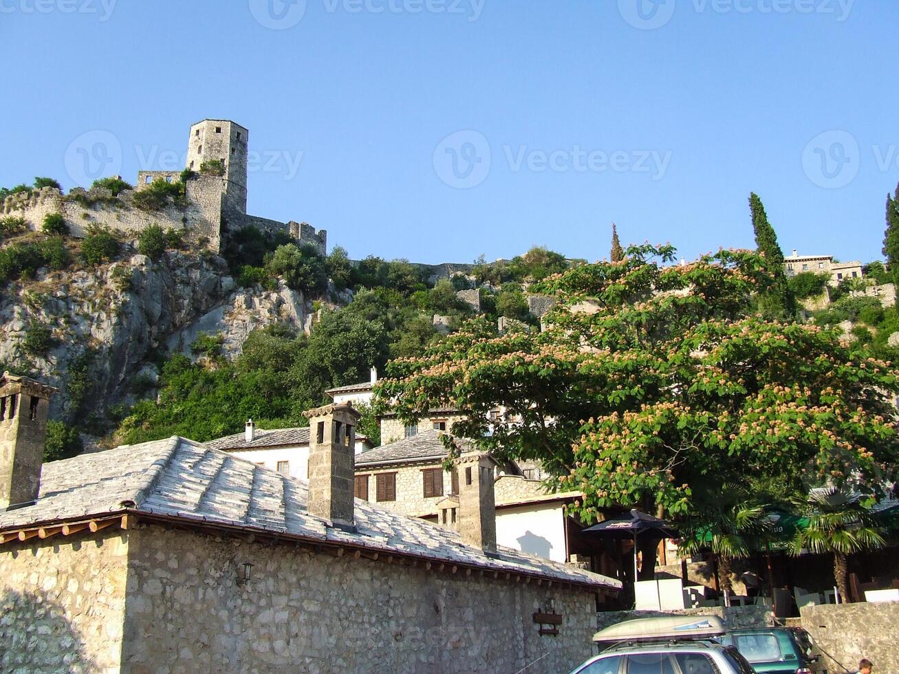 storico urbano luogo di pocitelj, un' tradizionale vecchio villaggio a partire dal bosnia e erzegovina. foto