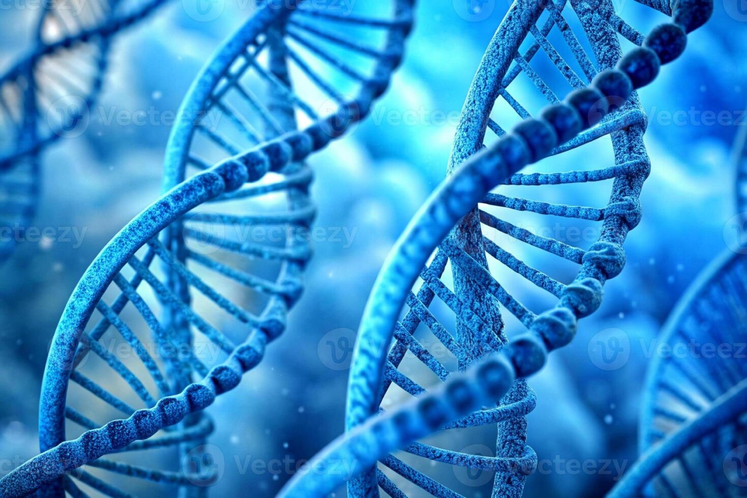 ai generato dna gene elica spirale molecola struttura foto