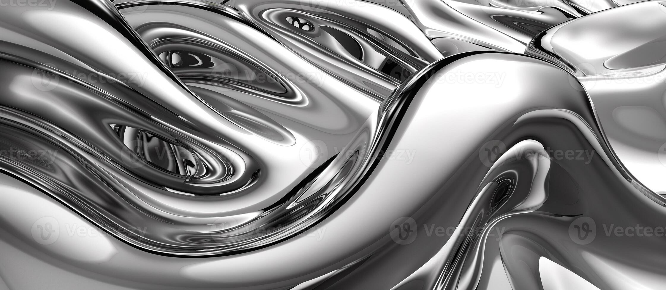 ai generato vorticoso metallico textures sfondo di liquido metallo. astratto moderno composizione. foto