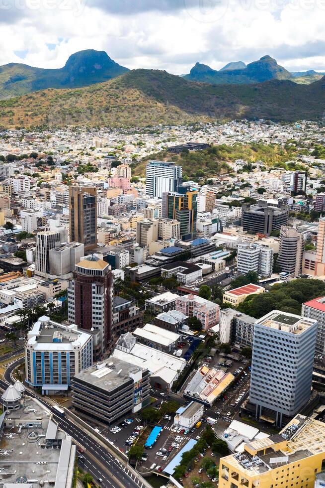 aereo Visualizza di il città di Port-Louis, maurizio, Africa foto